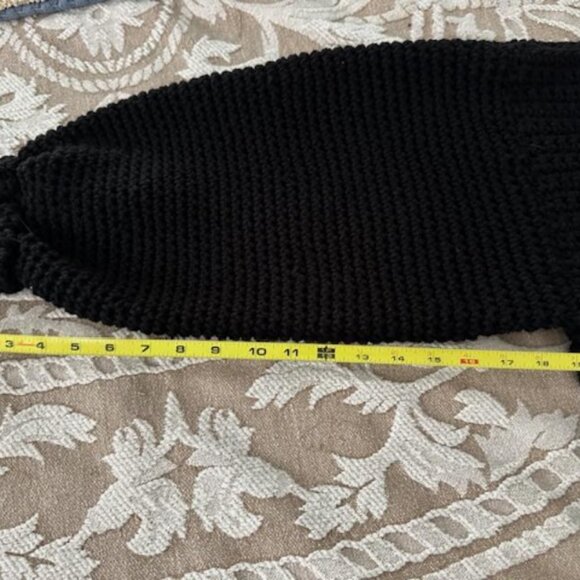 Crocheted Womens Chunky Black Cat Sweater Experiment New Handmade Pullover 3X - Picture 14 of 15